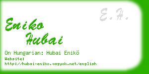 eniko hubai business card