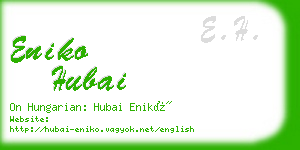 eniko hubai business card